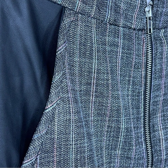 NEW SIZE 6 BCBGeneration TWEED FAUX LEATHER MINI SKIRT PREPPY ACADEMIA - Picture 5 of 10